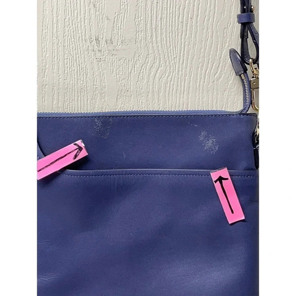 Radley London Women's Blue Pockets Zip Top Crossbody Medium Size FLAWS - Picture 3 of 16